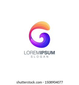 letter C gradient color logo design