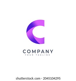 letter c gradient color logo