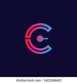 Letter C Gradient Logo Design