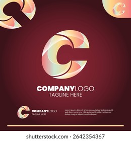 Letter C gradient logo design