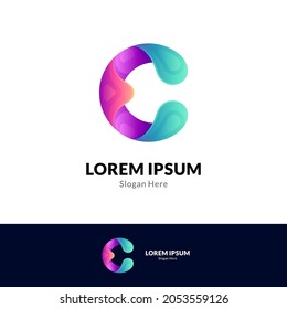 Letter C gradient logo template ready for your business