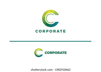 Letter C green color creative business logo