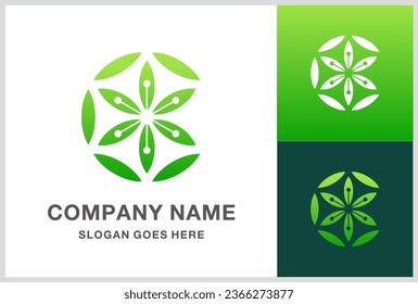 Letter C Green Leaf Plant Nature Farm Business Company Vector Logo Design