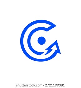 Flecha de crecimiento de letra C
