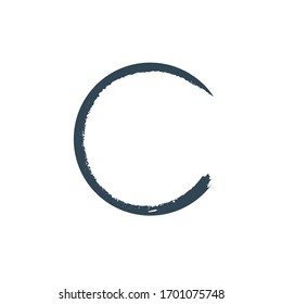 Letter C grunge logo design. Stock Vector illustration isolated on white background.