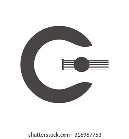 letter C guitar logo