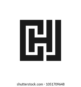 letter C H J vector logo