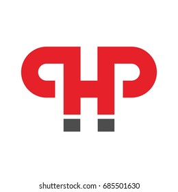 letter C, H, and P logo vector.