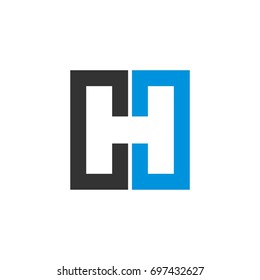 Letter C H Square Logo Template Illustration Design. Vector EPS 10.