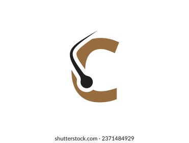 Letter C Hair Treatment Logo Design Vector Template. Dermatology Logo Design, Hair Care Treatment