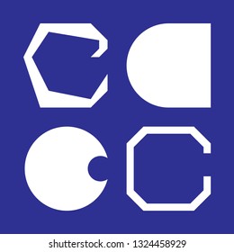 LETTER C. HAND LETTERING. LOGO LETTER C