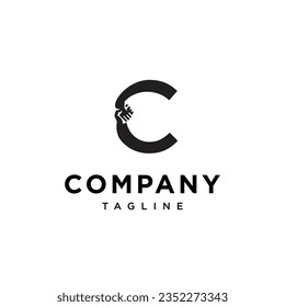 
Letter C Hand Shake logo icon vector template.eps