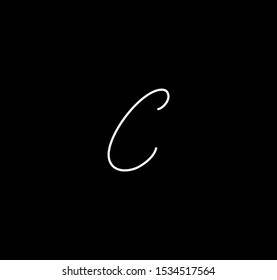 Letter C Handwritten Signature Calligraphy