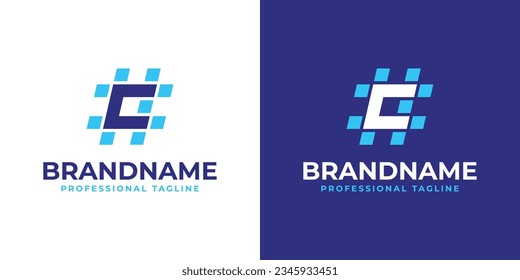 Logotipo de etiqueta de la letra C, adecuado para cualquier negocio con C inicial.