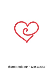 Letter C And Heart Logo Icon 002