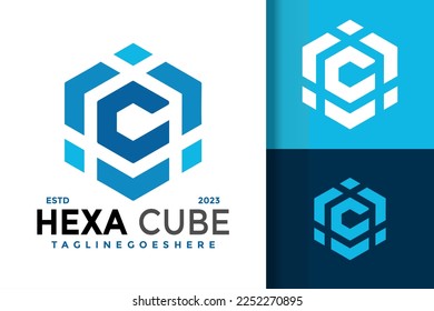 Letter C Hexagon Cube Box Logo Logos Design Element Stock Vector Illustration Template