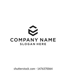 letter c hexagon logo design vector illustration template