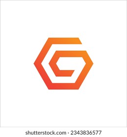 letter c hexagon logo design