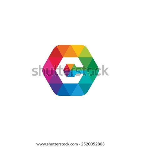 Letter C Hexagon Logo design vector template