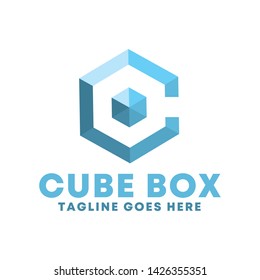 Letter C Hexagon Logo For Technology  Design With Colorful Style Concept. Geometric Logotype. Digital Element And Tech Emblem For Company. App Icon For Business. Creative And Modern Graphic Idea.