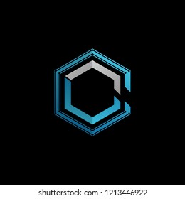 Letter C Hexagon Networking Creative Abstract Modern Logo