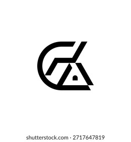 Letra C Logotipo de construcción del hogar 