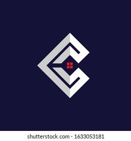 Letter C Home Property Monogram Abstract Creative Business Logo