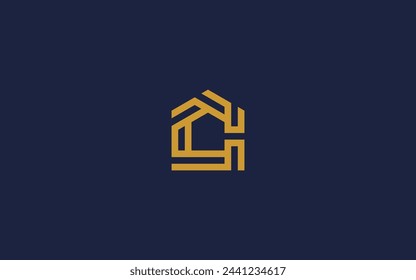 letra c con el logotipo de la casa icono diseño vectorial plantilla inspiración