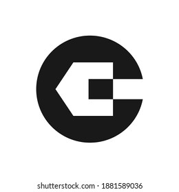 Plantilla de logotipo de casa de carta C
