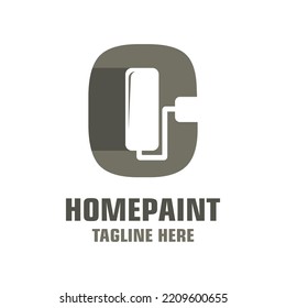 Letter C House Painting Logo Design Template Inspiration, Vector Illustration.