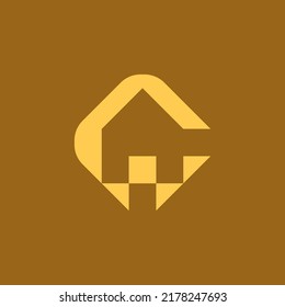 Letter C House. Simple Initial C Architecture. Real Estate C Logo