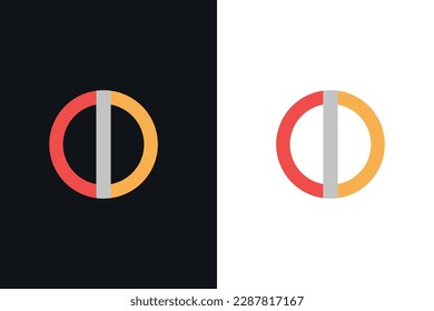 Letter C, I, and D combine unique logo vector illustration. CD letter mark logo template with smart color for light and dark background.