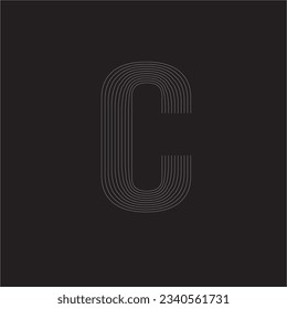 El diseño del icono de letra C presenta un carácter estilizado en mayúscula 'C', que simboliza la tercera letra del alfabeto y representa varias palabras y nombres que comienzan con C.