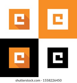 Letter C icon design, flat style illustration - Vector