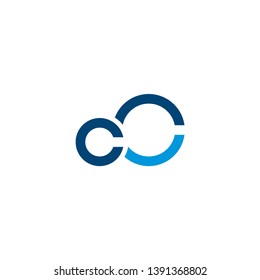 letter C C icon logo design concept