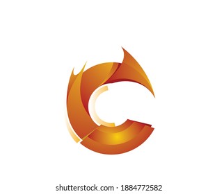 letter c icon logo design template
