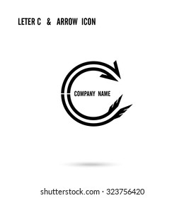 Letter C icon logo design vector template.Vector illustration
