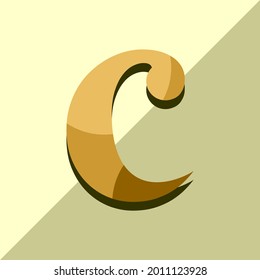 Letter C icon and logo template. New design and elegant typographic concept. Two Colour. File EPS.