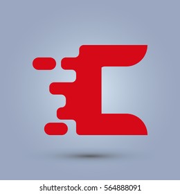 Letter C icon and logo template.  New Flat design and elegant typographic concept. spread the font. red