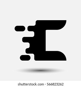 Letter C icon and logo template.  New Flat design and elegant typographic concept. spread the font. Black