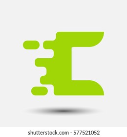 Letter C icon and logo template.  New design and elegant typographic. spread the font. green