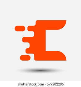 Letter C icon and logo template.  New design and elegant typographic. spread the font. orange