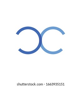 Icono de letra c. Ilustración de material vectorial