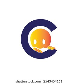 letra c ícone com, letra c com Casper
