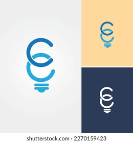 Vector de logotipo de diseño de ideas de letra C