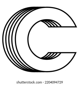 Letter C Illustration Design Background Logo Stock Vector (Royalty Free ...