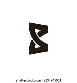vector de la línea geométrica de la letra c infinito