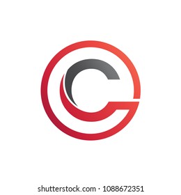 Letter C Initial in Circle Logo Template