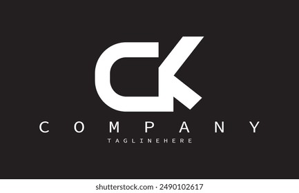 letter C initial CK logo icon vector illustrations