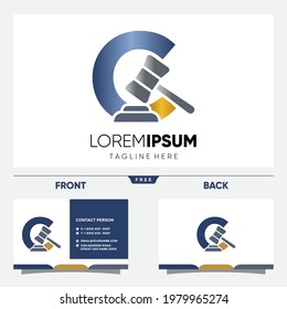 Letter C Ursprüngliche Rechtsanwaltskanzlei und Anwalt Logo Design Vektorgrafik Symbol-Emblem Illustration 